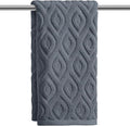 Artoid Mode 1 Pc Grey 3D Diamond Grid Jacquard Hand Towels by ArtoidMode