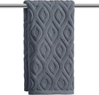 Artoid Mode 1 Pc Grey 3D Diamond Grid Jacquard Hand Towels by ArtoidMode