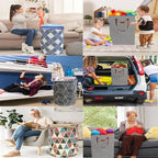 Waterproof Laundry Hamper Collapsible Laundry Basket Leather Handle Laundry Bag - Image 7