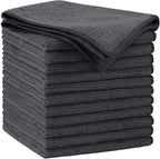 AIDEA Microfiber Cleaning Cloth Grey 12PK, Microfiber Towels by AIDEAHOME