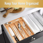 Silverware Organizer Kitchen Drawer Organizer Utensil Organizer Bamboo - Image 5