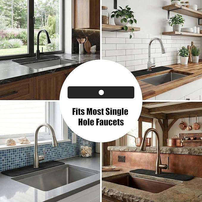 Customizable Kitchen Sink Faucet Mat: 30"Lx5.5"W Bathroom Counter Protector - Image 5