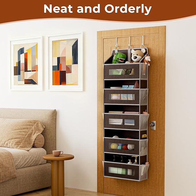 2 Packs 5-Tier Over the Door Storage Organizer - Image 5