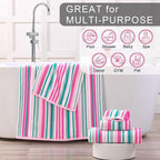 Pink Soft Towel Set, 2 Bath 28"x52", 2 Hand 16"x27", 2 Wash Cloth 13"x13 - Image 5
