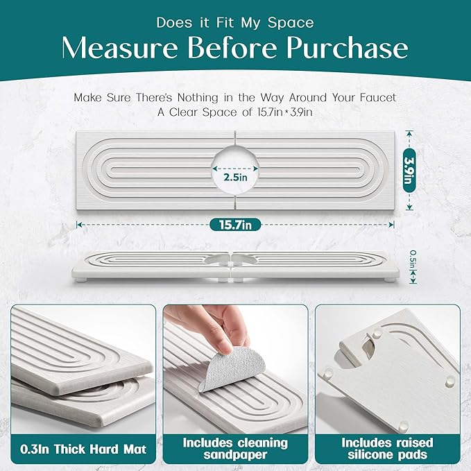 Kitchen Sink Faucet Mat - Image 5
