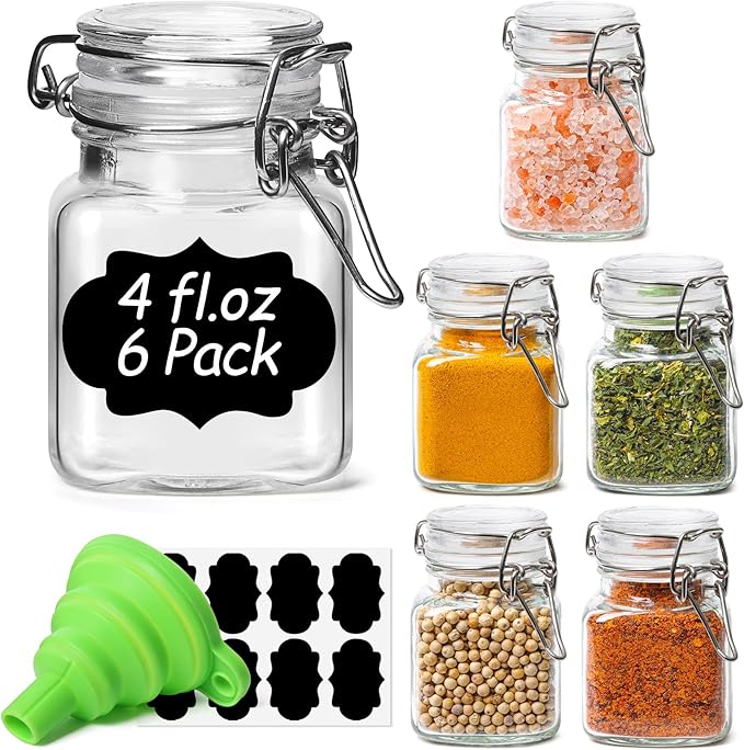 ComSaf 4 oz Glass Jars with Lid, Spice Jars, Small Mason Jar, Canning Jar by ComSaf