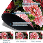 Blooming Peony Kitchen Sink Splash Guard Faucet Mat Pink Peony Flowers Super - Image 3