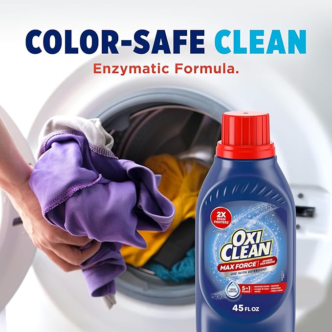 OxiClean Max Force Advanced Stain Remover Liquid, Color-Safe, Bleach-Free Kids - Image 8