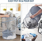 Seiritex Mesh Popup Laundry Hamper 115L Collapsible Laundry Basket Extra Large - Image 6