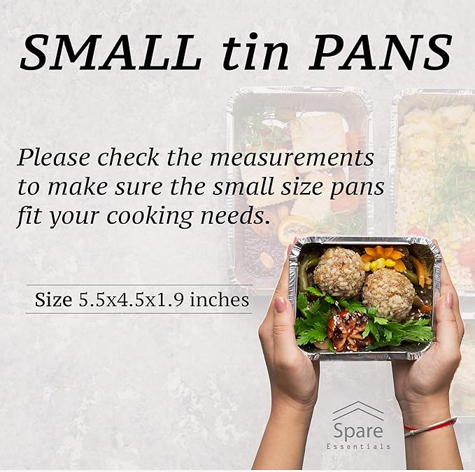 1 Lb Aluminum Pans with Lids, Disposable Baking Foil Containers, Takeout Food - Image 3