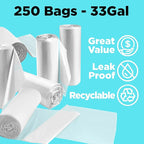 30-33 Gallon Clear Trash Bags Heavy Duty - Image 3