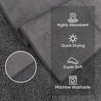 HOMEXCEL Microfiber Washcloths 50 Pack, Highly Absorbent and Soft Face Towel - Image 3