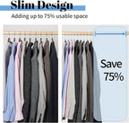 Smartor Grey Velvet Hangers 20 Pack, Space Saving Clothes Hangers - Image 3