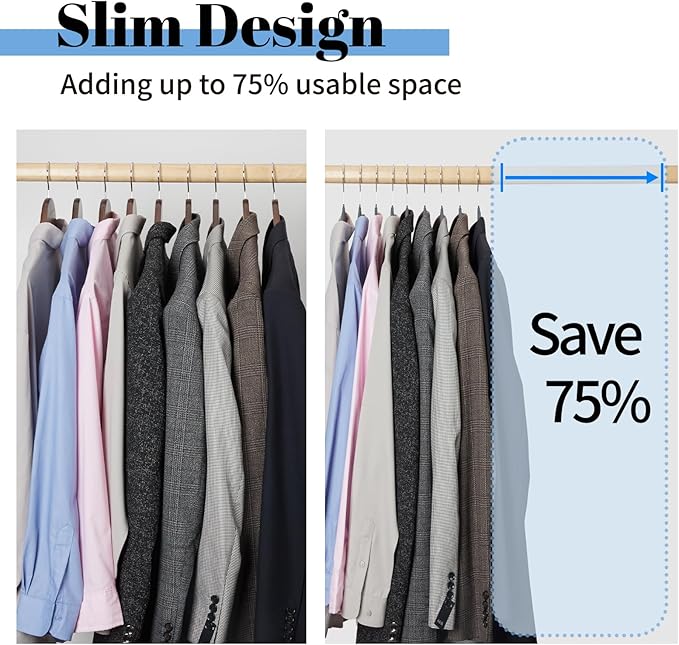 Smartor Grey Velvet Hangers 20 Pack, Space Saving Clothes Hangers - Image 3