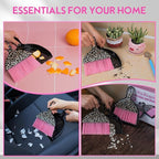 THINKLEARN 2PCS Mini Dustpan and Brush Set, Small Broom and Dustpan Set - Image 6