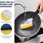 Sponge Brush Refills for OXO Dish Brush, 6 Pack Soap Dispensing Dish Refills - Image 3