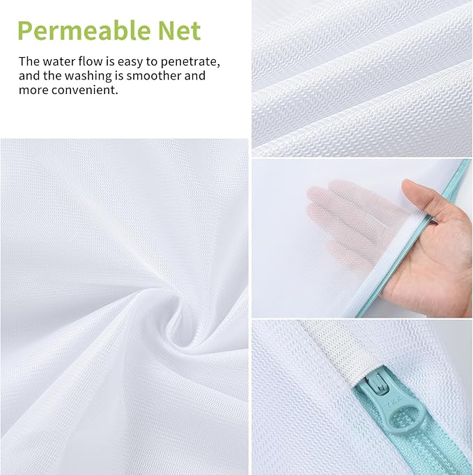 OTraki 2Pcs Small Laundry Bags 10x12 Inch Delicates Lingerie Bags Mesh Wash - Image 4