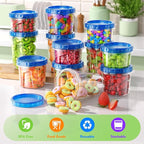 12 Pack- 34/24/17oz Freezer Storage Containers, Plastic Food Storage Containers - Image 6