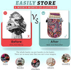 Mandala Paisley Laundry Hamper Retro Boho Colorful Laundry Basket - Image 3