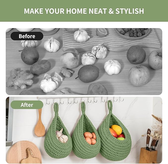 Boho Wall Hanging Fruit Baskets - Image 5