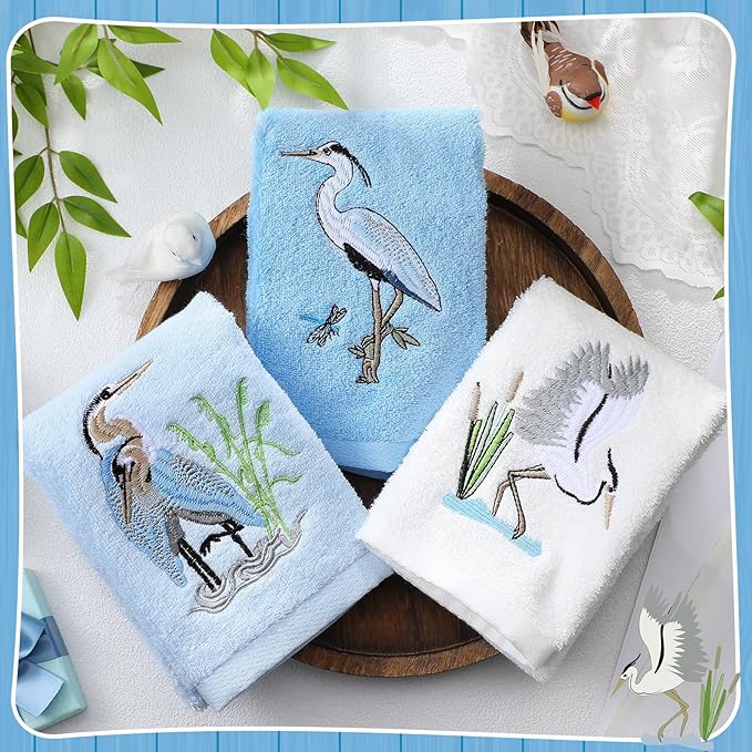 3 Pack Heron Coastal Hand Towels - Image 2