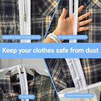 Garment Bags for Hanging Clothes 24'' x 55'' Coat Covers for Closet Foldable - Image 3