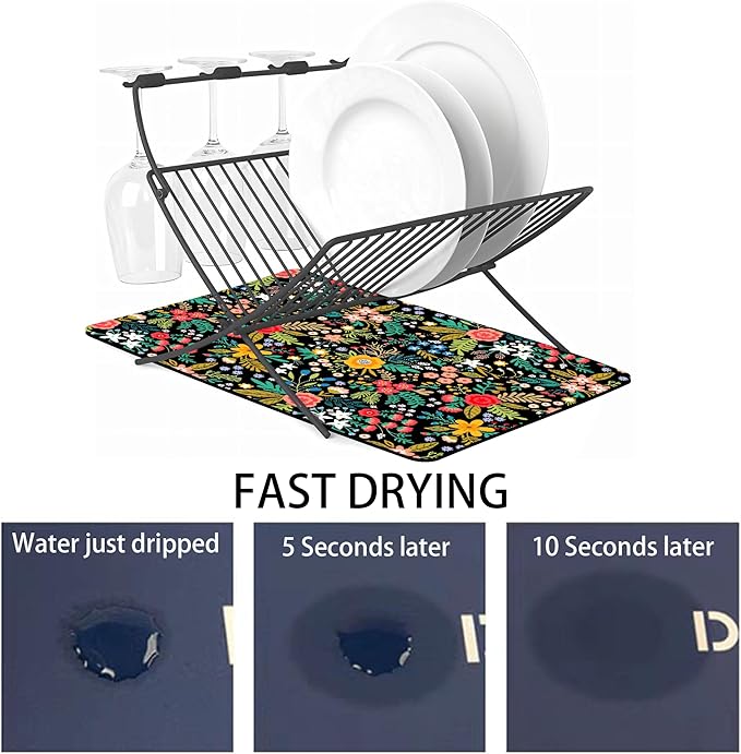 Dish Drying Mat for Multiple Usage. Super Absorbent, Easy clean, Quick dry - Image 3