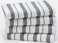 COTTON CRAFT - 4 Pack - Basket Weave Kitchen Towels - Grey - Cotton - Oversized by COTTONCRAFT