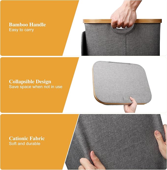 Large Laundry Hamper, 75L Waterproof Laundry Basket - Image 6