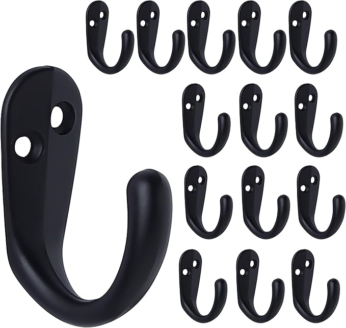 IBosins 15PCS Coat Hooks Wall Mounted Single Prong Robe Hook by IBosins