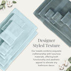 NY Loft 100% Cotton Towel Set 6 Piece | Super Soft & Absorbent Quick-Dry 2 Bath - Image 5
