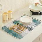 Rustic Daisy Floral Dish Drying Mats 18x24 Inches - Image 3