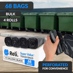 Reli. 95 Gallon Trash Bags Heavy Duty | 68 Trash Bags | Super Sizeable - Image 3