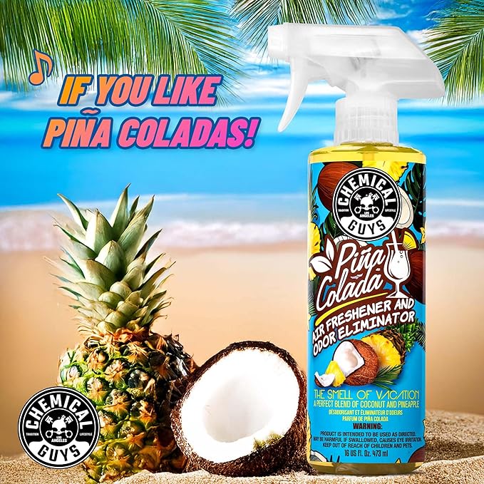 Chemical Guys AIR22916 Pina Colada Air Freshener and Odor Eliminator, 16 fl oz - Image 2
