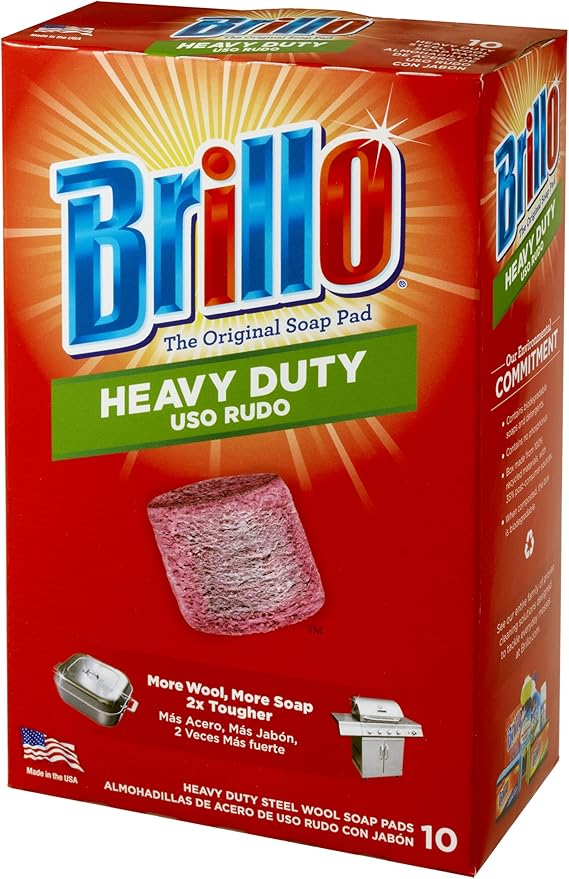 Brillo Heavy Duty Steel Wool Soap Pads, Original Red Scent) - Image 4
