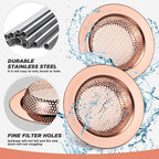 Retisee 2 Pcs Sink Strainer Stainless Steel Kitchen Sink Drain Strainer Basket - Image 5