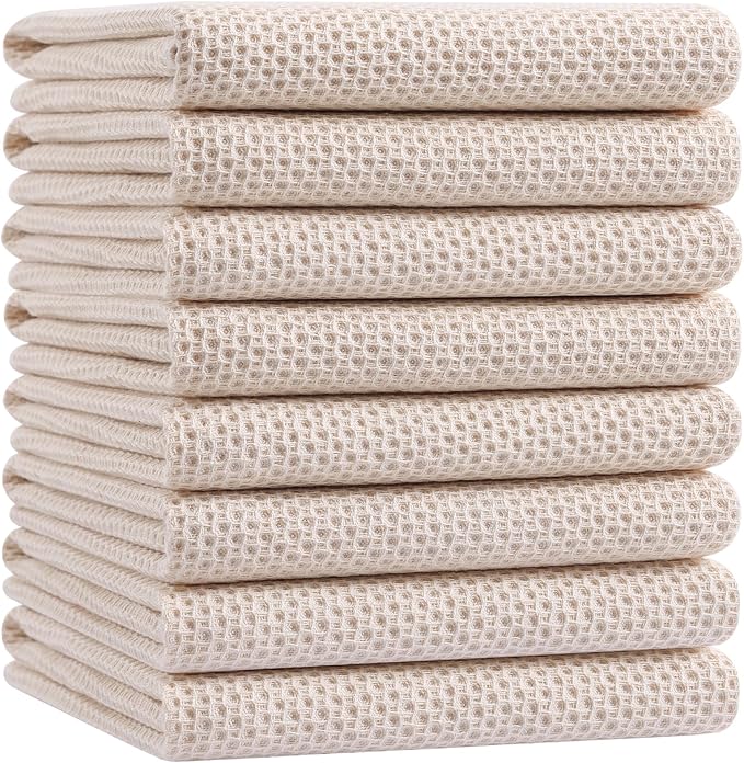 Homaxy 100% Cotton Waffle Weave Kitchen Dish Towels, Ultra Soft Absorbent Quick by Homaxy