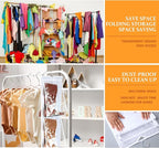 Windyun Sets 16 Large Clear Pockets Fabric Dual Sided Hanging Shoe Rack - Image 4