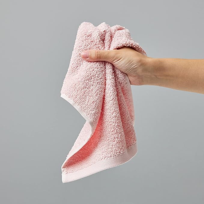 Amazon Basics washcloth for Bathroom, 100% Cotton Extra Absorbent, Fast Drying - Image 12