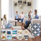 80L Waterproof Laundry Hamper in Family Leather Handle Laundry Basket in - Image 5