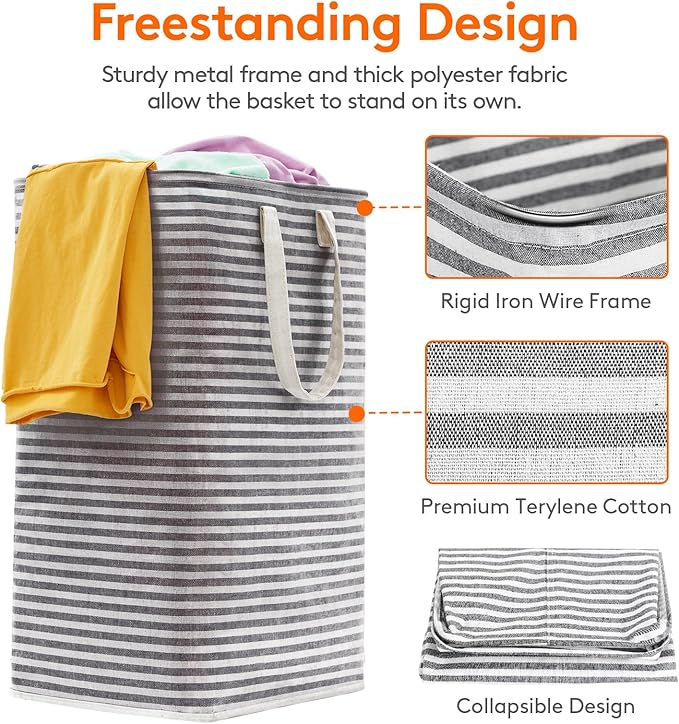 Lifewit 1 Pack Laundry Hamper Large Collapsible Laundry Baskets, Freestanding - Image 2