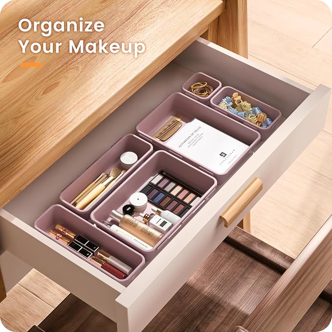 【】 【】 Purple Drawer Organizer, Makeup organizer, 【Holds 177 - Image 3