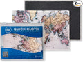 Quick Cloth Microfiber Glasses Cleaning Cloths – 5x7, World Map, 2 Pack by MicrofiberWholesale