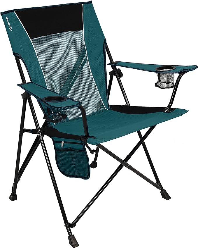 Kijaro Dual Lock Portable Camping Chairs - Enjoy the Outdoors with a Versatile Folding Chair, Sports, Outdoor & Lawn - Dual Lock Feature – Cayman Blue Iguana by Kijaro