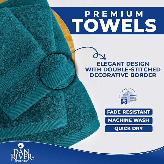 DAN RIVER 8 PC Luxury Bath Towels - Image 6