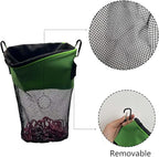 Mesh Clothespin Bag with Drawstring, Hanging Laundry Pin Storage Organizer - Image 4