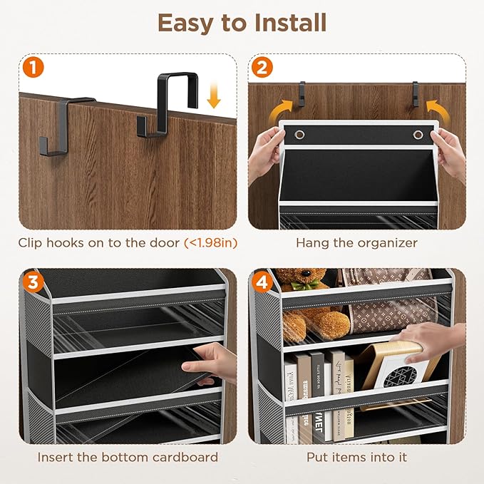 Over The Door Organizer, 6 Shelf Door Hanging Organizers - Image 6