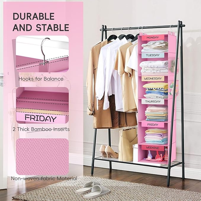 VERONLY Weekly Hanging Closet Organizer - Image 4