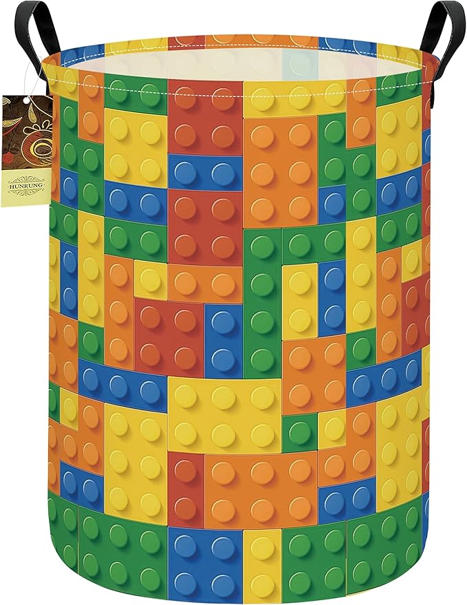 HUNRUNG Laundry Hamper, Large Canvas Fabric Lightweight Storage Basket Toy by HUNRUNG