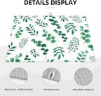 Watercolor Plant Green Leaves Dish Drying Mat - Image 4